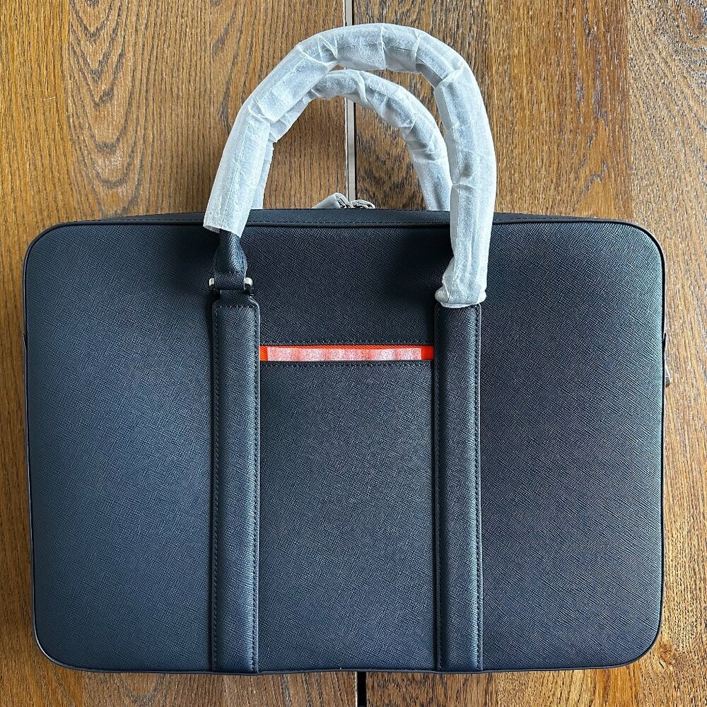 Navy Maverick & Co briefcase